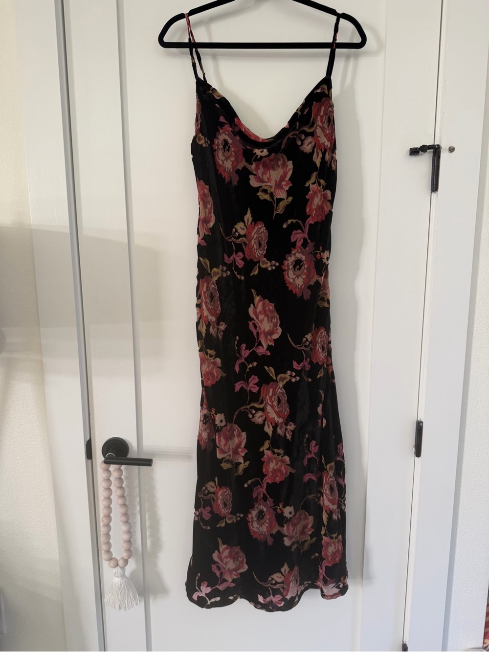 NWT - Petal and Pup Violet Dress in Black Velvet Floral Burnout